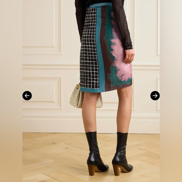 Dries van Noten Reversible Paneled silk midi wrap skirt - Picture 3 of 11